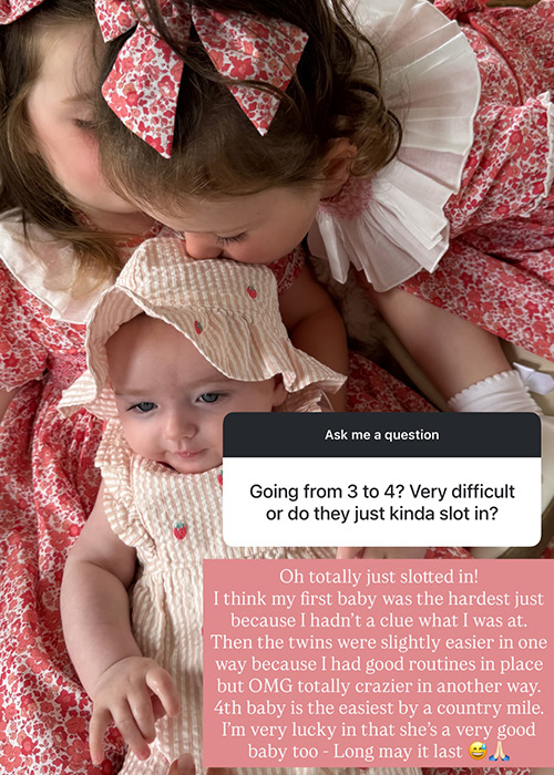Jennifer Wrynne on going from three to four children. Pic: Jennifer Wrynne Instagram 