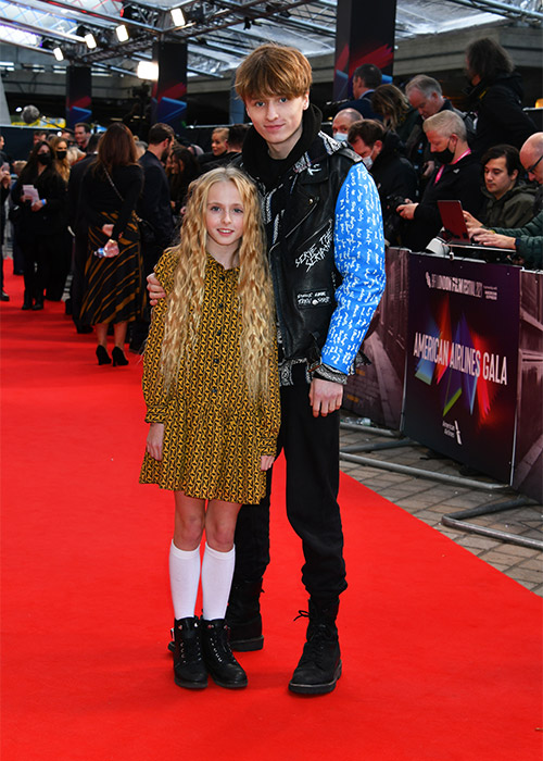 Ty Tennant and Olive Tennant attend the UK Premiere of "Belfast" during the 65th BFI London Film Festival. Pic: WireImage