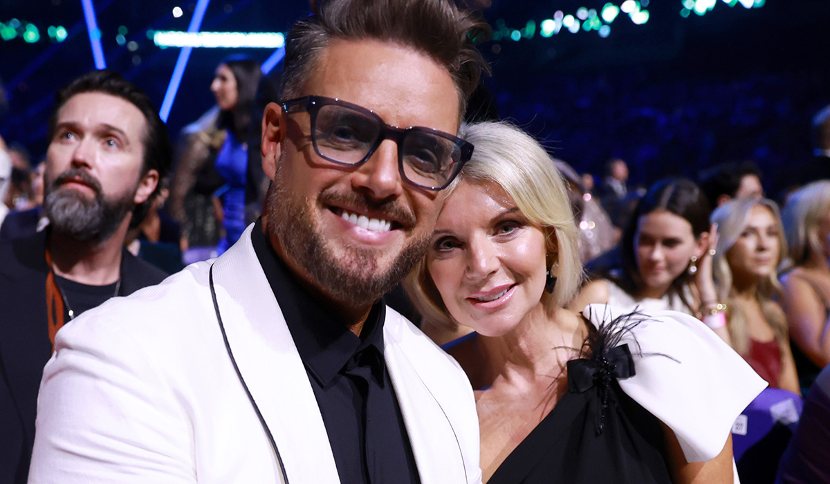 LONDON, ENGLAND - SEPTEMBER 10: (EXCLUSIVE COVERAGE) Keith Duffy and Lisa Smith attend the NTA's 2025 at The O2 Arena on September 10, 2025 in London, England. (Photo by Lia Toby/Getty Images for the NTA's)