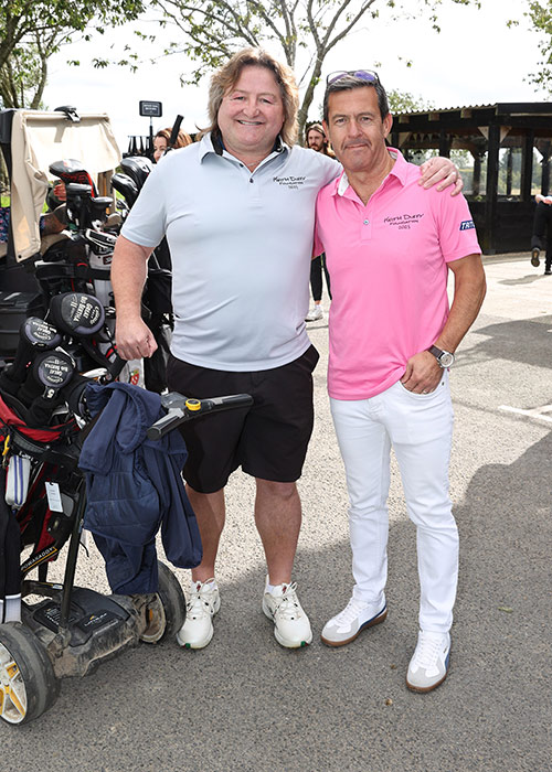 Shane Byrne and Noel Carroll at the Keith Duffy Foundation annual charity Golf Classic at St. Margaret’s Golf & Country Club in Dublin. Pic: Brian McEvoy