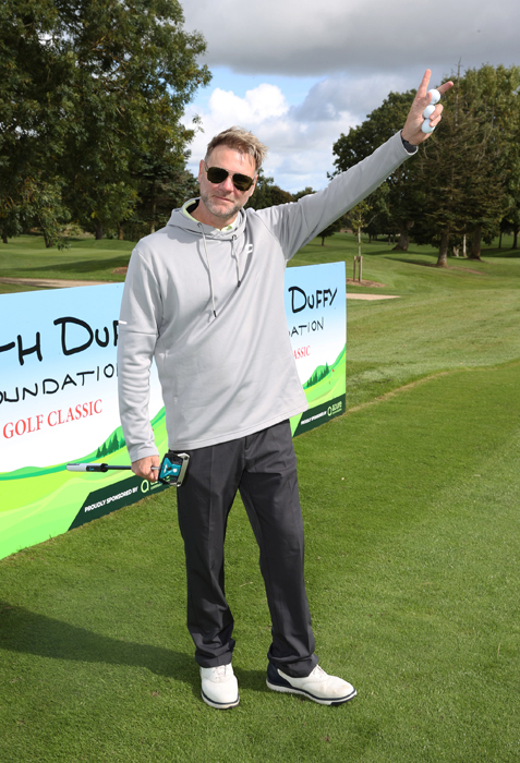 Brian McFadden at the Keith Duffy Foundation annual charity Golf Classic at St. Margaret’s Golf & Country Club in Dublin. Pic: Brian McEvoy