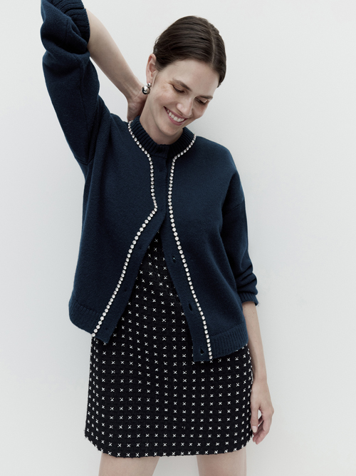 M&S Collection Cardigan €68, M&S Collection Dress €68. Pic: Marks and Spencer