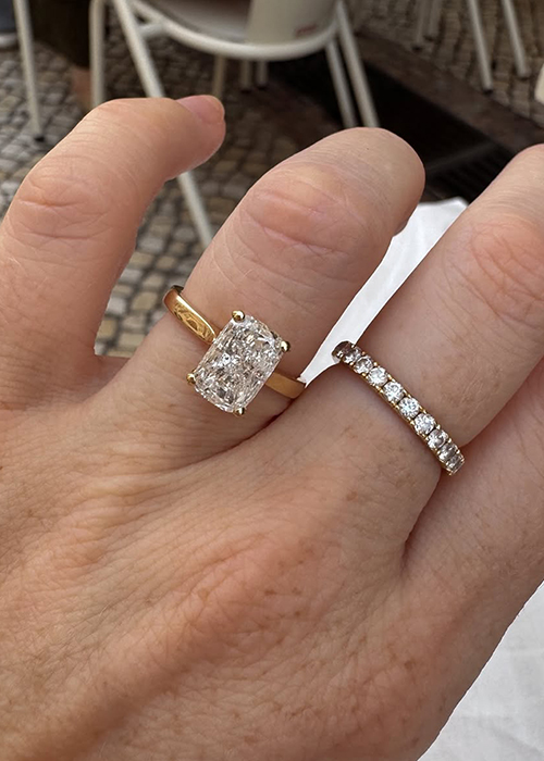 Aoife Walsh shows engagement ring