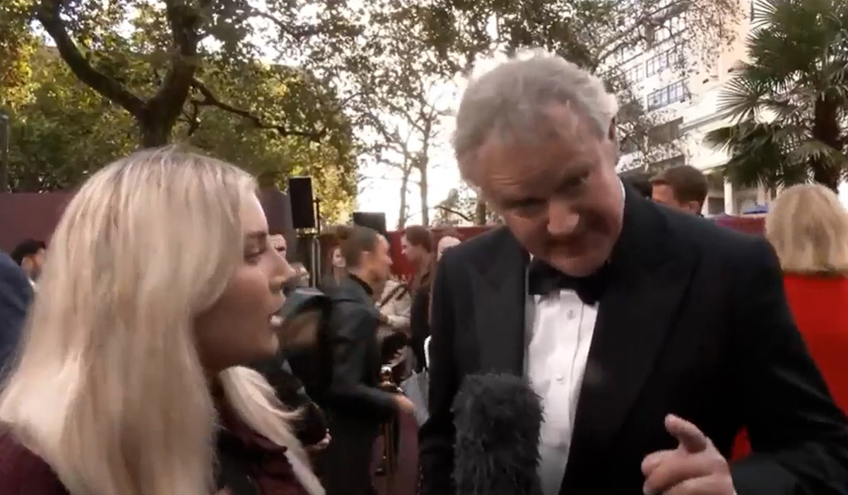 'She didn't know how to react' Hugh Bonneville stops TV interview to make plea for Gaza at Downton premiere