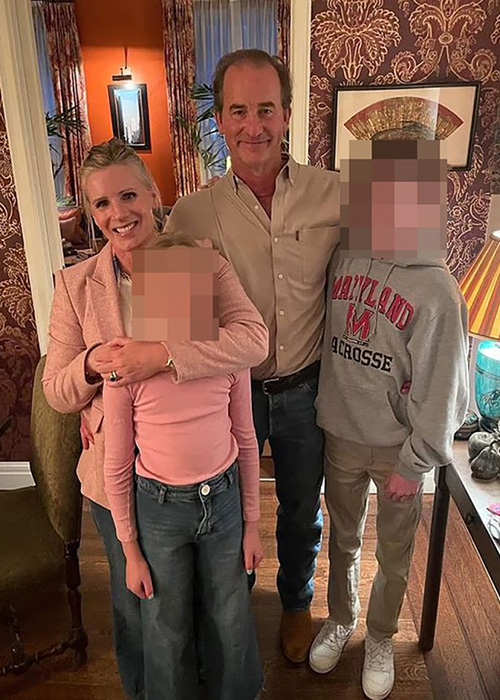 Kristin with her husband Andrew and his two children. Pic: Facebook