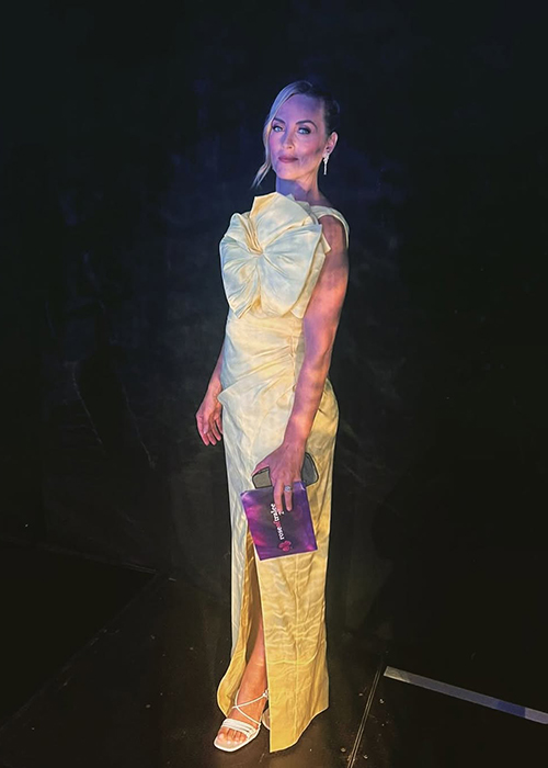 Kathryn Thomas wearing her yellow dress during the Rose of Tralee in 2023. Pic: Kathryn Thomas / Instagram