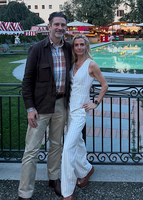 Irish actress Lisa Dwan with her partner Paul. Pic: Lisa Dwan / Instagram