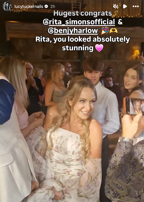 Rita Simons on her wedding day. Pic: Instagram