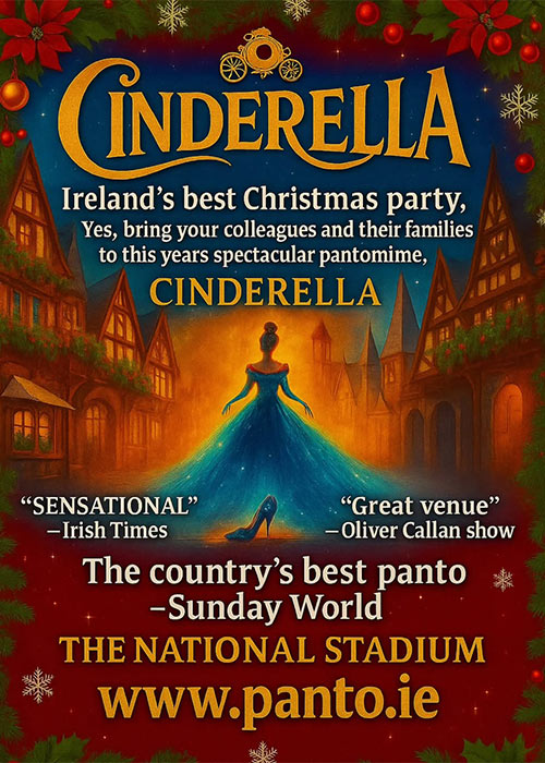 Cinderella, Ireland's best Christmas party. Pic: The Stadium Panto