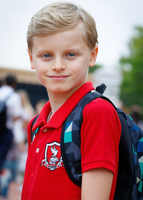 Prince Albert and Princess Charlene of Monaco’s twins are growing up fast! New photos of 10-year-old Prince Jacques and Princess Gabriella as they return to school have been released