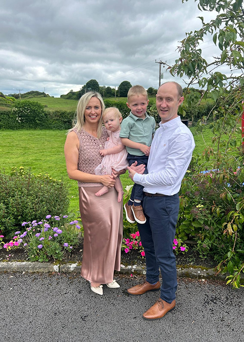 Áine with her family. Pic: Provided