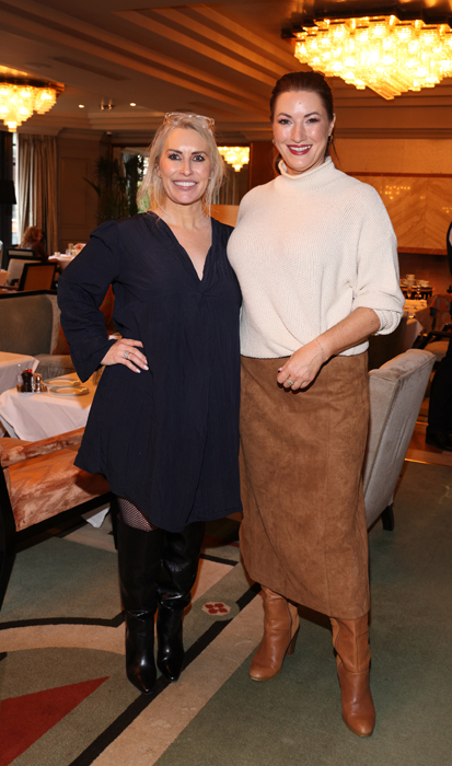 Dee McMahon and Elaine Crowley pictured at the launch of Boodles Afternoon Tea at The Westbury. Pic: Brian McEvoy Photography