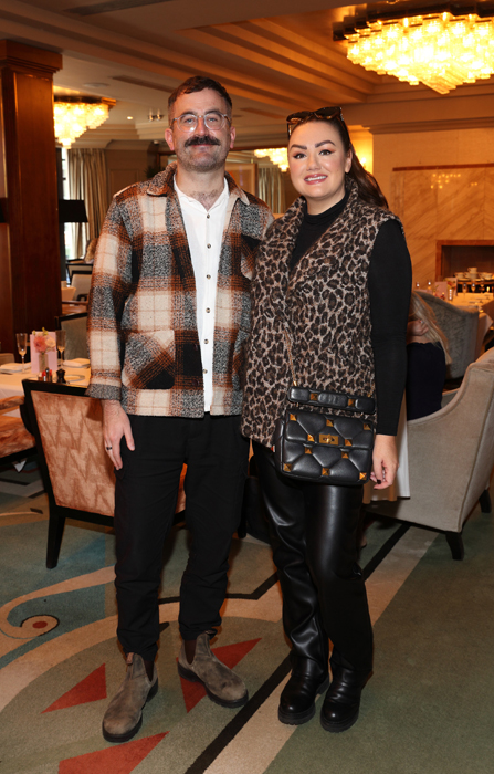 Patrick Kavanagh and Vicki Notaro pictured at the launch of Boodles Afternoon Tea at The Westbury. Pic: Brian McEvoy Photography