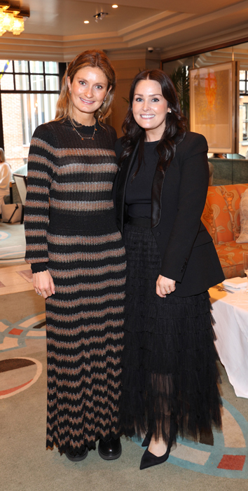 Honour Wainwright and Orla Butler pictured at the launch of Boodles Afternoon Tea at The Westbury. Pic: Brian McEvoy Photography