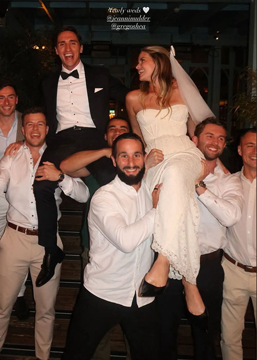 Greg O'Shea and Jeanni Mulder's wedding. Pic: Zoe Kennedy/Instagram