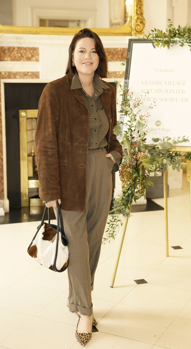 Corina Gaffey at the Kildare Village Autumn Winter Fashion Showcase. Pic: Kieran Harnett