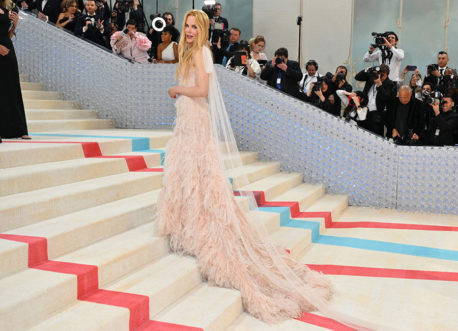 Nicole Kidman at the Met Gala 2023 wearing the Karl Lagerfeld gown her created for her in 2004 Pic: Getty