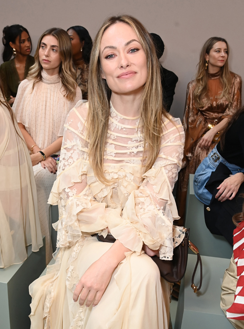 Olivia Wilde attends the Zimmermann show during Paris Fashion Week Womenswear Spring/Summer 2026. Pic: Getty Images