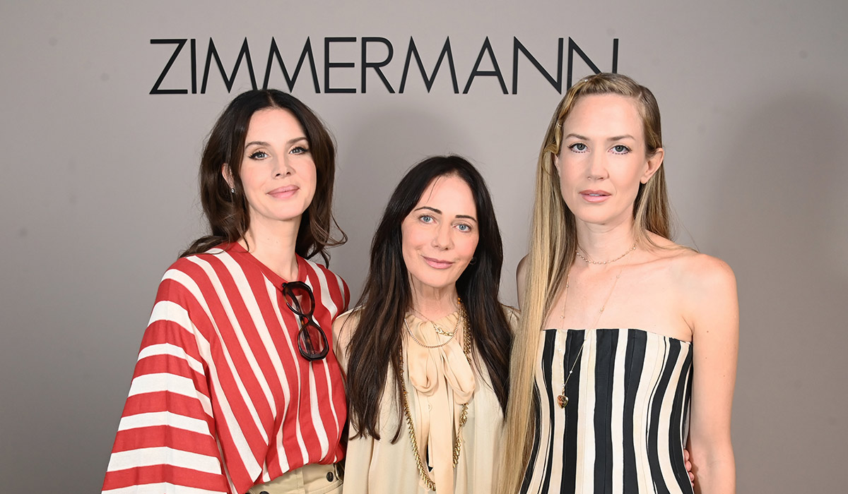 Lana Del Rey, Nicky Zimmermann and Caroline Grant attend the Zimmermann show during Paris Fashion Week. Pic: Getty Images