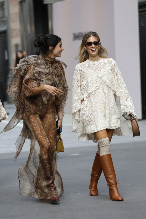 Guests outside Zimmermann during the Womenswear Spring Summer 2026 as part of Paris Fashion Week. Pic: Getty Images