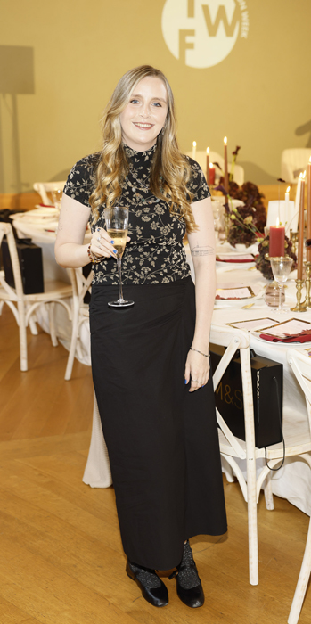 Sarah Gill at the M&S Irish Fashion Week Opening Dinner at the Irish Georgian Society. Pic: Kieran Harnett