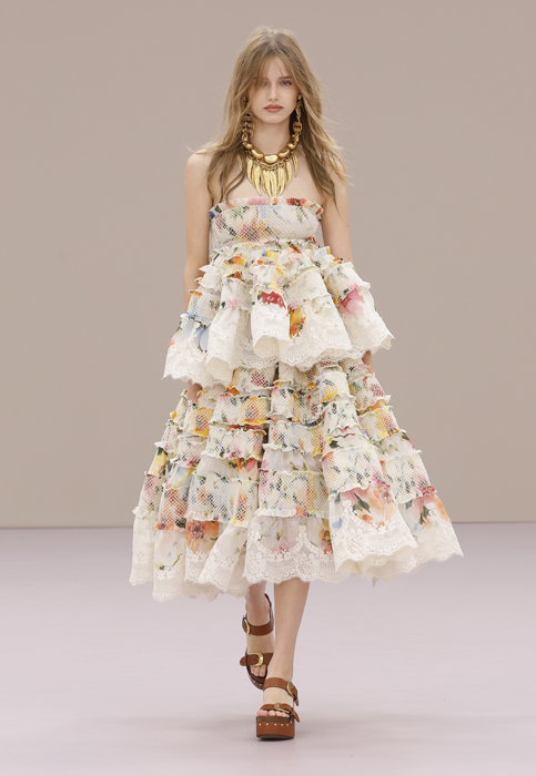 Model walks on catwalk for the Zimmermann show. Pic: Shutterstock