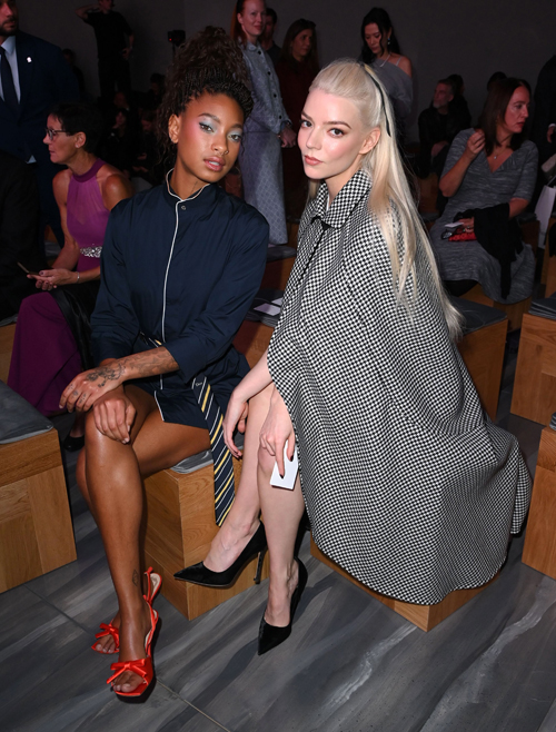 Willow Smith and Anya Taylor-Joy in the front row of the Christian Dior show. Pic: Shutterstock