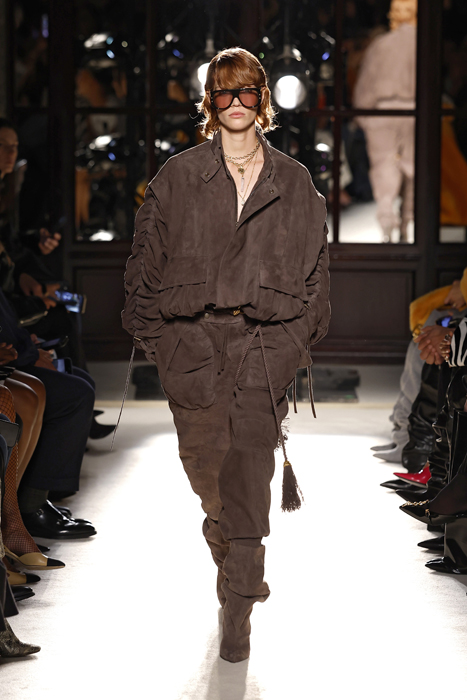 Model on the catwalk at the Balmain fashion show in Paris, Spring Summer 2026 Ready To Wear Fashion Week. Pic: Shutterstock