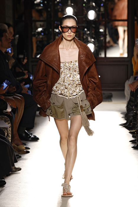 Model on the catwalk at the Balmain fashion show in Paris, Spring Summer 2026 Ready To Wear Fashion Week. Pic: Shutterstock