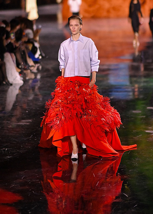 Model walks the runway during the Chanel Womenswear Spring/Summer 2026 show as part of Paris Fashion Week. Pic: Shutterstock