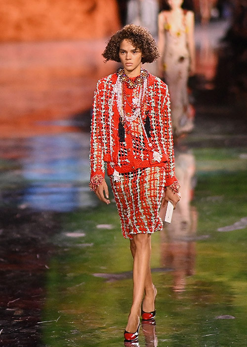 Model walks the runway during the Chanel Womenswear Spring/Summer 2026 show as part of Paris Fashion Week. Pic: Shutterstock