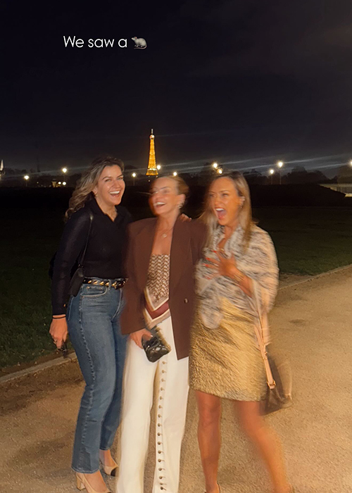 Laura Smith Healy, Joanna Cooper and Jessica O'Mahony in Paris. Pic: Jessica O'Mahony/Instagram